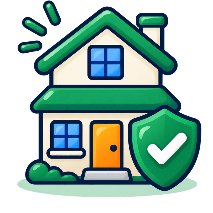 A home protected by a shield
